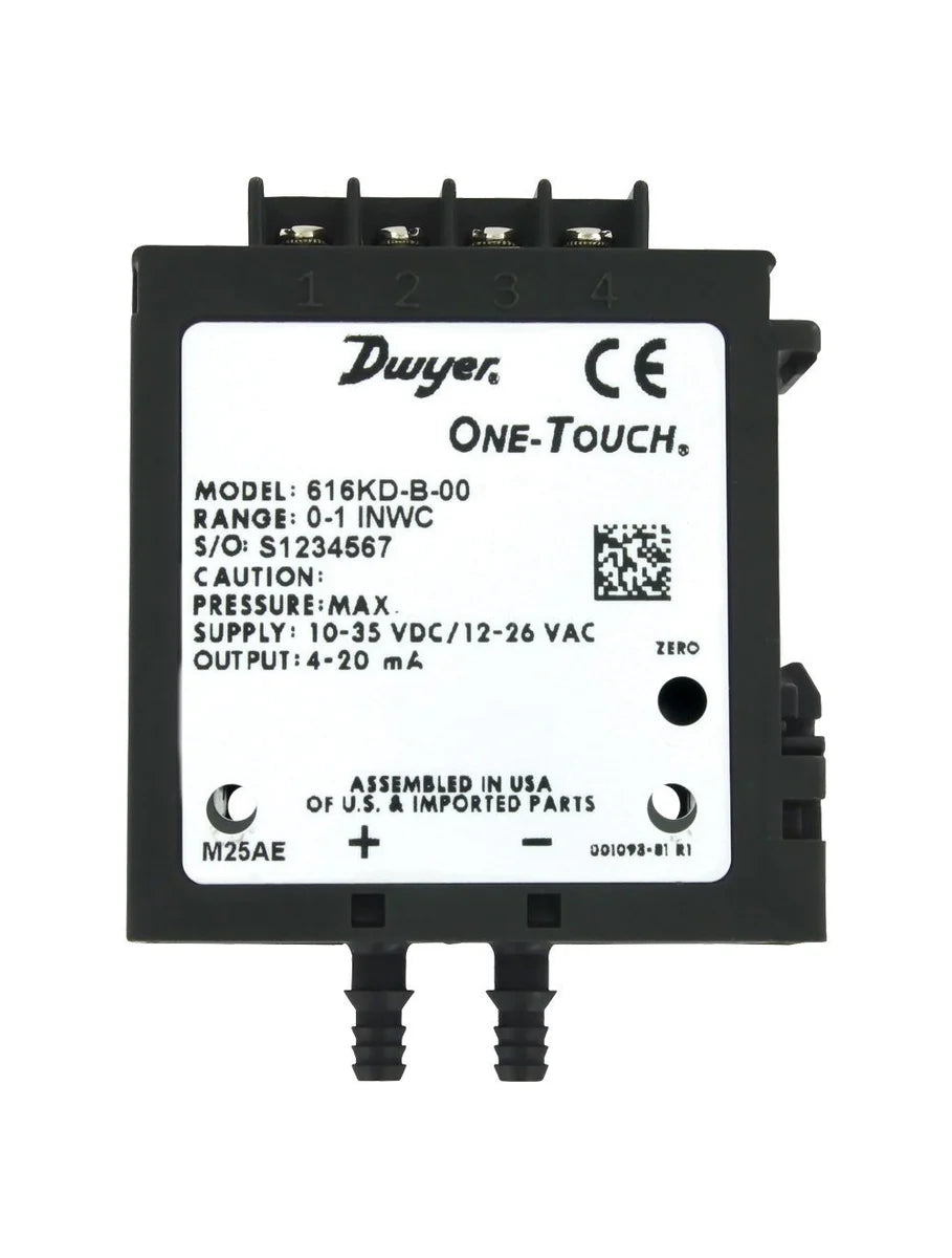 616KD-05 | DWYER | Sensor de pressão diferencial (4-20mA) para ar (0-15'' WC)